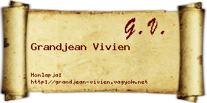 Grandjean Vivien névjegykártya